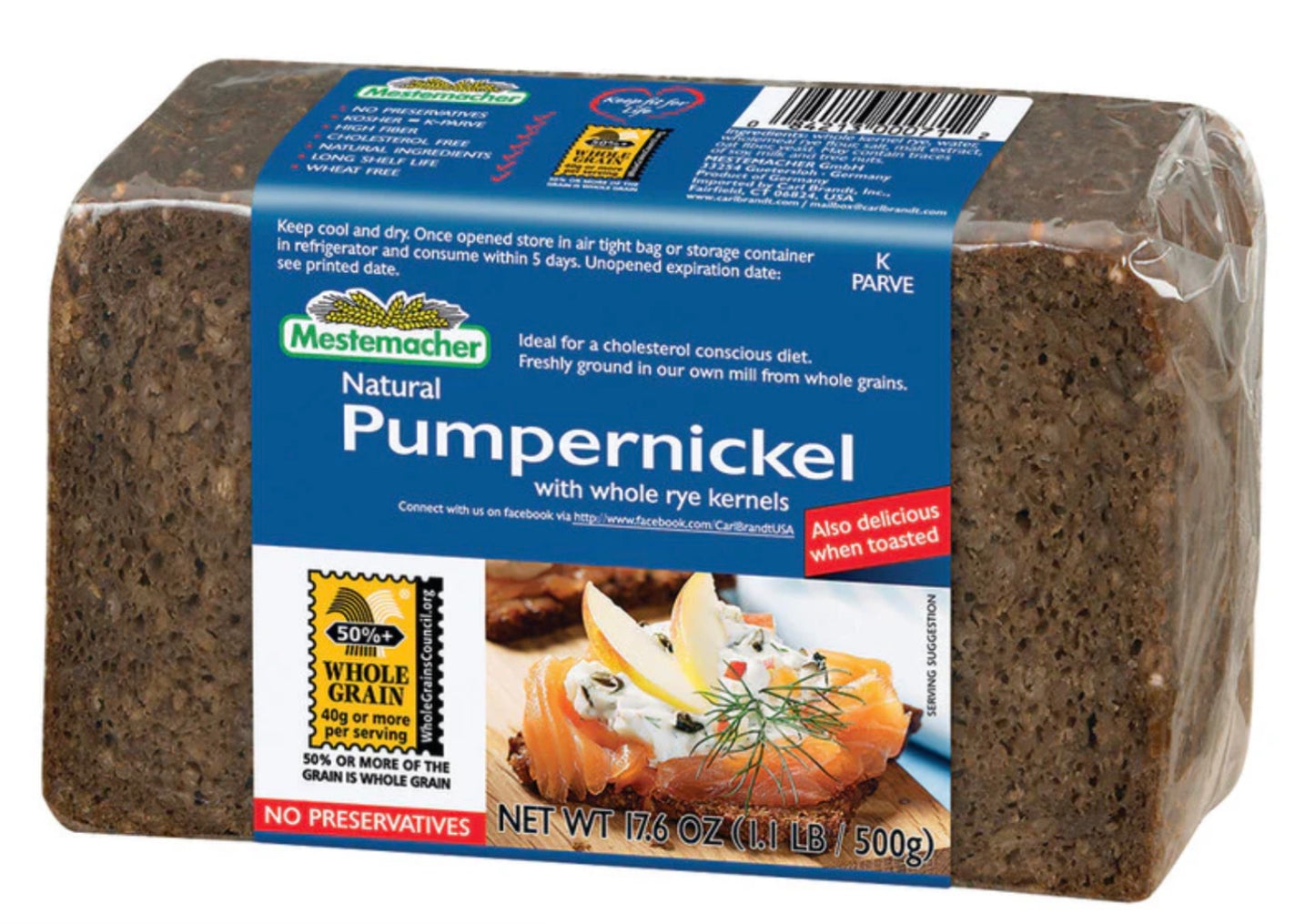Mestemacher Pumpernickel Whole Rye Kernels
