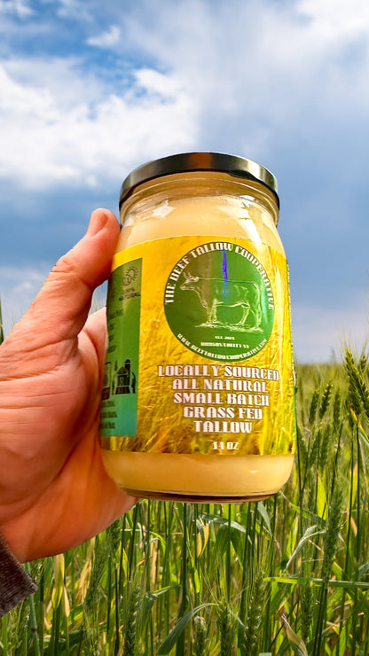 14 oz All Natural pasture raised Beef Tallow