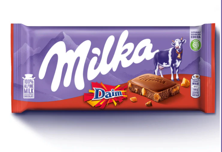 Milka Daim Milk Chocolate