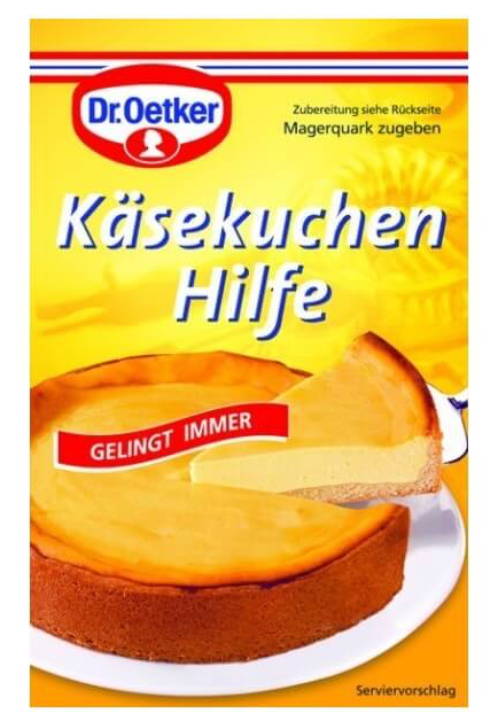 Dr. Oetker Käsekuchen Hilfe